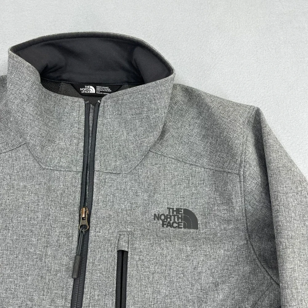 The North Face Mens Windwall Softshell Jacket Grey Heather Full‎ Zip Small